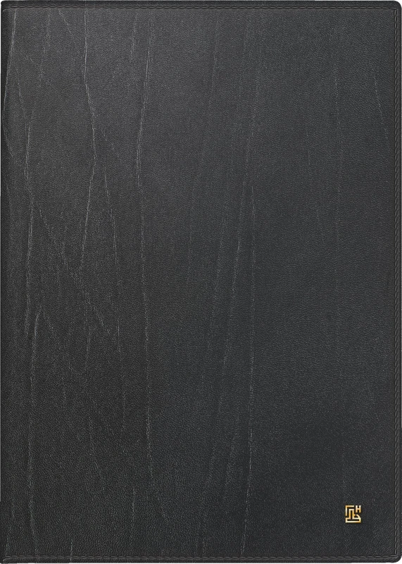 BRUNNEN Book Calendar Model 765 2026 | A5, Leather, Black