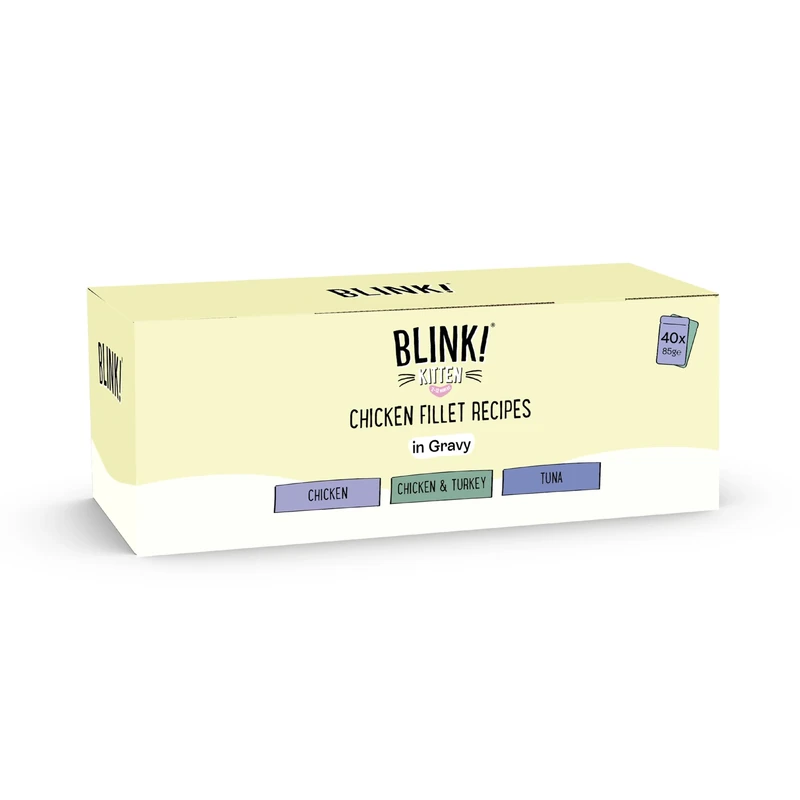 Blink! Wet Kitten Food Chicken Selection in Gravy 40x85g