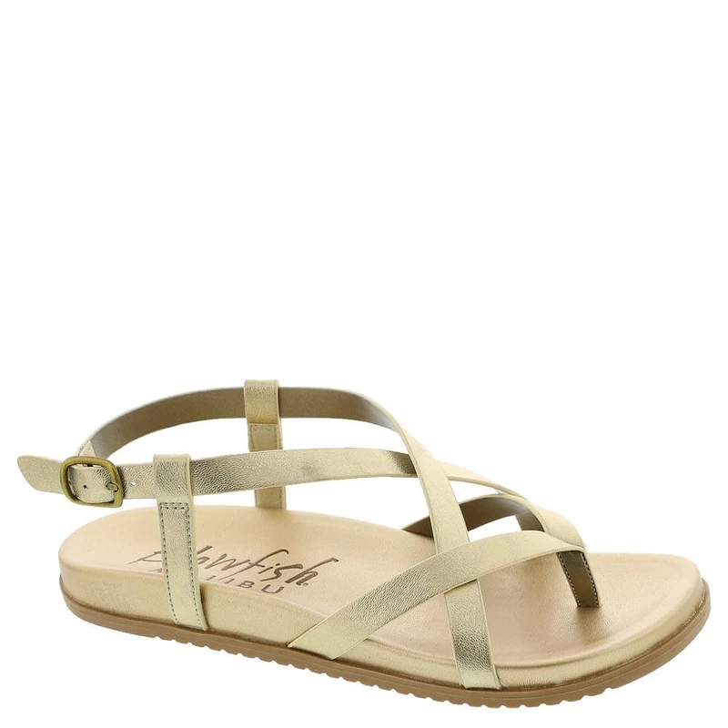 Blowfish Malibu Women's Camden Flat Sandal, Gold, Medium Fit, UK 4