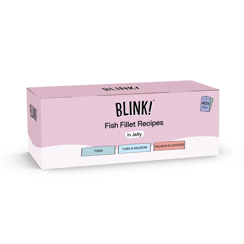 Blink! Adult Cat Wet Food Fish Selection In Jelly 40x85g