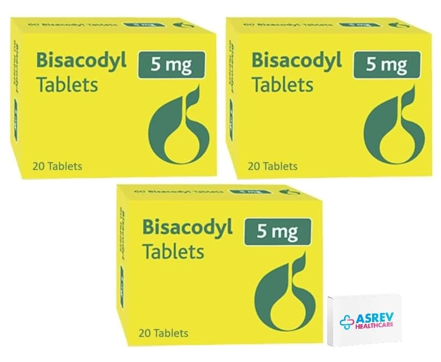Constipation Relief 5mg Gastro-Resistant 20 Adult Tablet (Pack of 3 - Total 60 Tablets) Effective Overnight Constipation Relief & Stool Softener Supports Digestion, Eases Nausea
