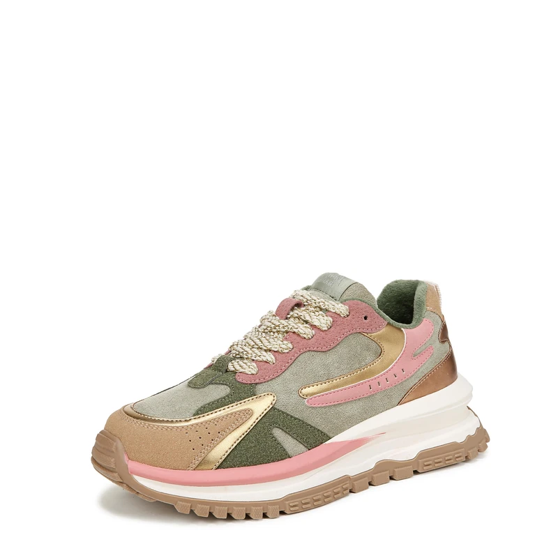 Blowfish Malibu Women's Leo Lace Up Trainer, Green/Pink, Medium Fit, UK 8