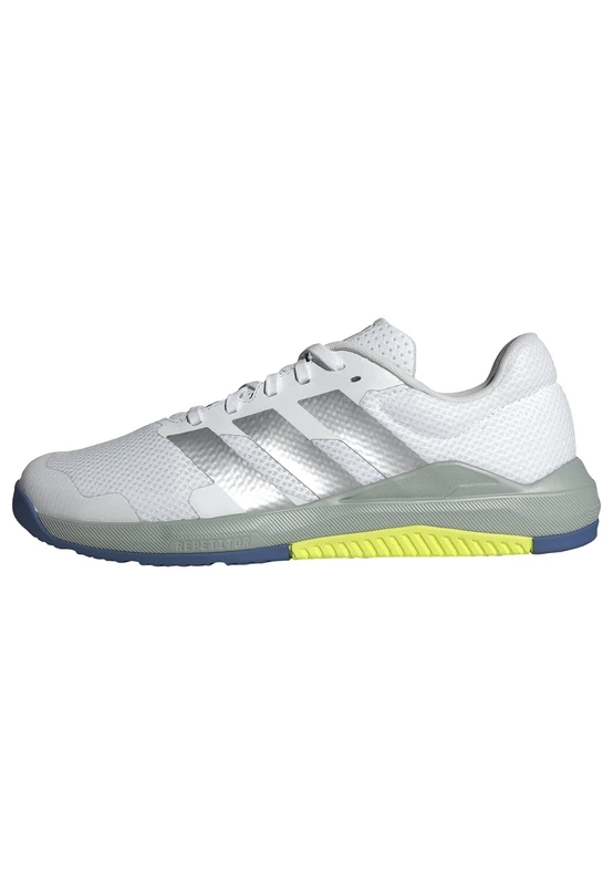 adidas Women's Dropset Base Training Shoes, FTWR White/Matte Silver/Wonder Sage, 8.5 UK