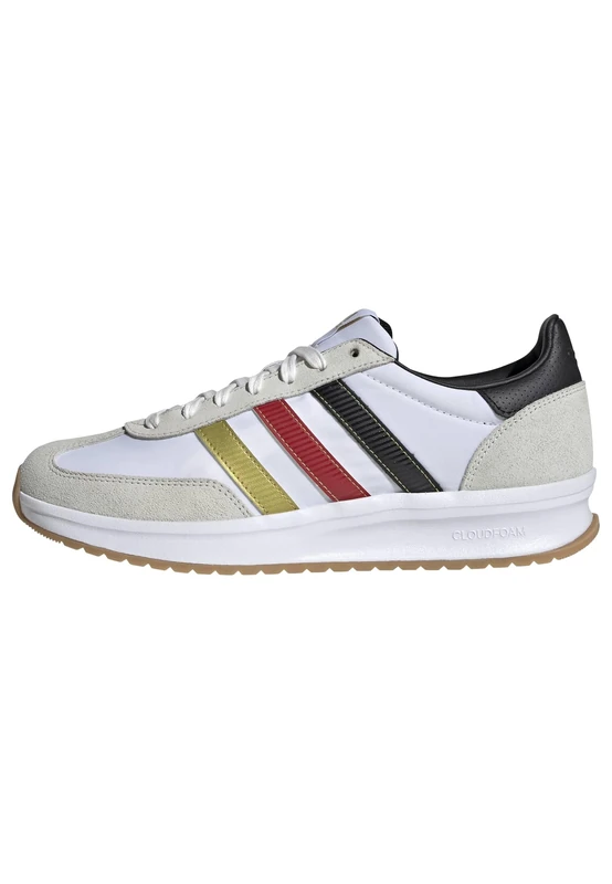 adidas Men's Run 70S 2.0 Shoes, FTWR White/core Black/Gold met., 12.5 UK - Image 1