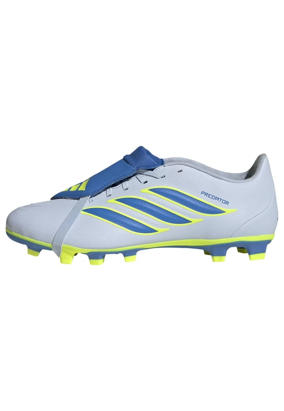 adidas Unisex Predator Club Fold-Over Tongue Firm Ground/Multi Ground Football Boots, Crystal Sky/ray Blue/Team Solar Yellow 2, 4 UK