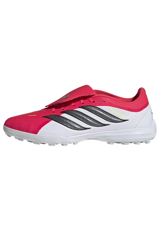 adidas Unisex Predator League Fold-Over Tongue Turf Football Shoes, Lucid red/core Black/FTWR White, 8 UK
