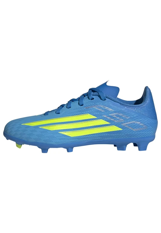 adidas Unisex Kids F50 League Firm Ground/Multi Ground Football Boots Kids, Lucid Ray Blue/Team Solar Yellow 2/Lucid Aquamarine, 10 UK Child
