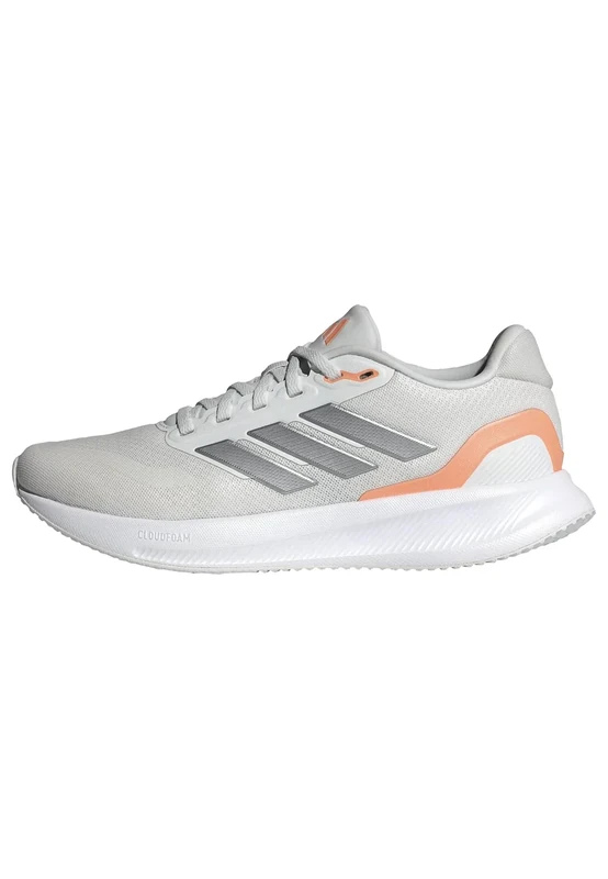 adidas Women's Runfalcon 5 Running Shoes, Crystal White/Iron met./Beam Orange, 7 UK