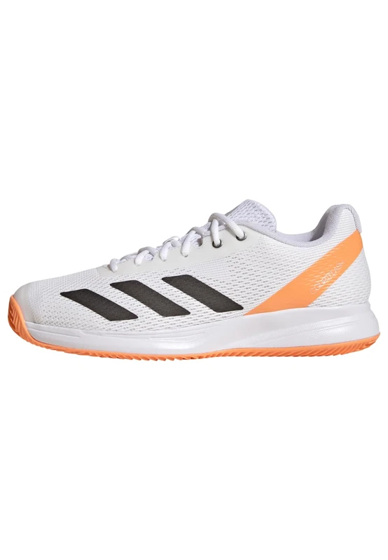 adidas Men's Courtflash Speed 2 Mens Tennis Shoes, FTWR White/core Black/Lucid Orange, 12.5 UK