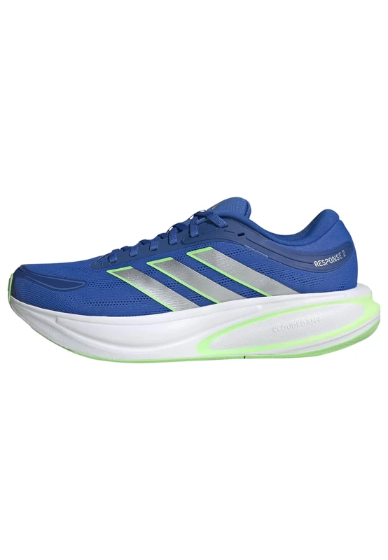 adidas Men's Response 2 Running Shoes, Blue/Silver met./Lime Burst, 11.5 UK