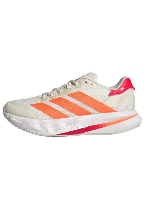 adidas Women's Duramo Speed 2 Running Shoes, Off White/Lucid Orange/Lucid red, 4 UK