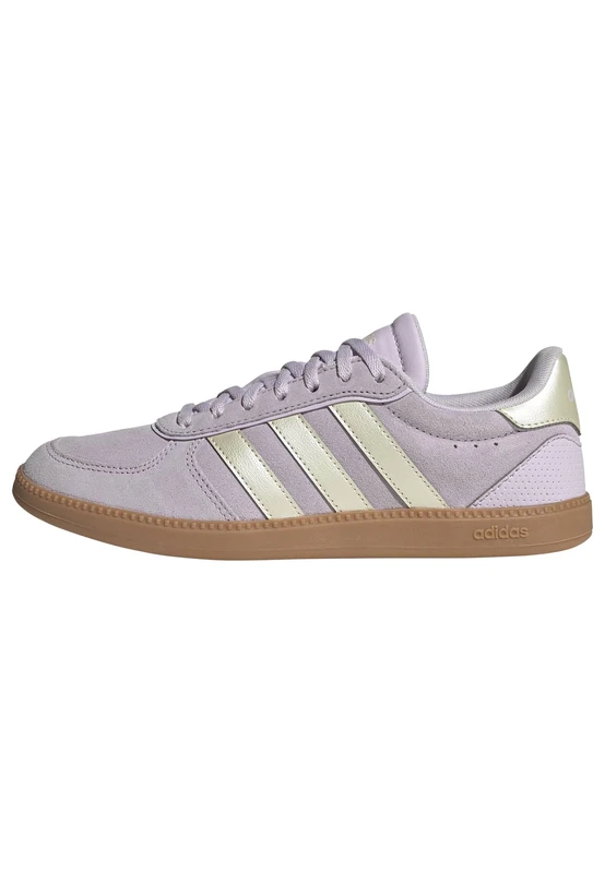 adidas Women's BREAKNET Sleek Shoes, ice Lavender/Ice Gold Met./GUM10, 5.5 UK