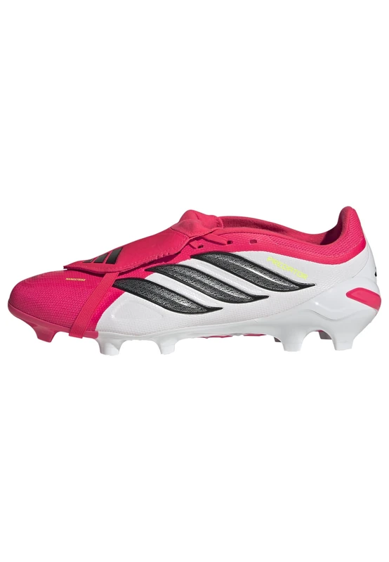 adidas Unisex Predator League Fold-Over Tongue Firm Ground Football Boots, Lucid red/core Black/FTWR White, 12 UK
