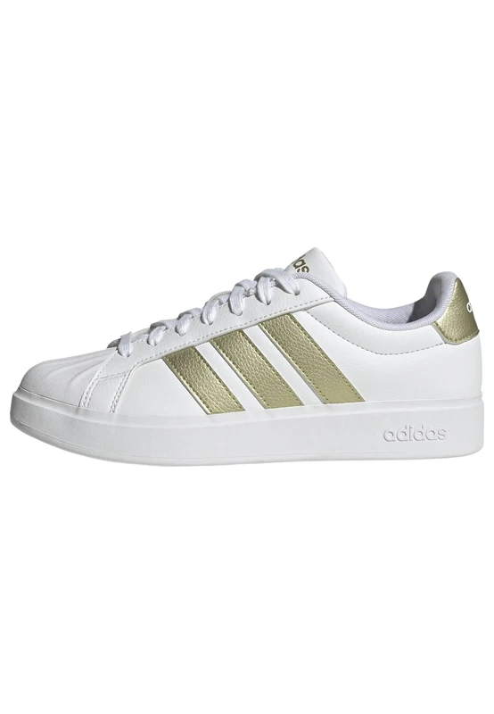 adidas Women's STREETTALK Shoes, FTWR White/Gold met./FTWR White, 4.5 UK