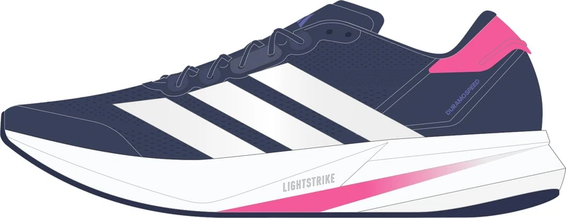 adidas Women's Duramo Speed 2 Running Shoes, tech Indigo/Zero met./Lucid Pink, 6 UK