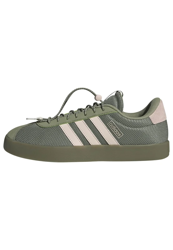 adidas Women's VL Court 3.0 Shoes, Tent Green/Wonder Quartz/Cyber met., 7 UK