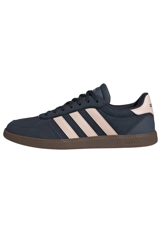 adidas Women's BREAKNET Sleek Shoes, Aurora Ink/Blush Pink/FTWR White, 8.5 UK
