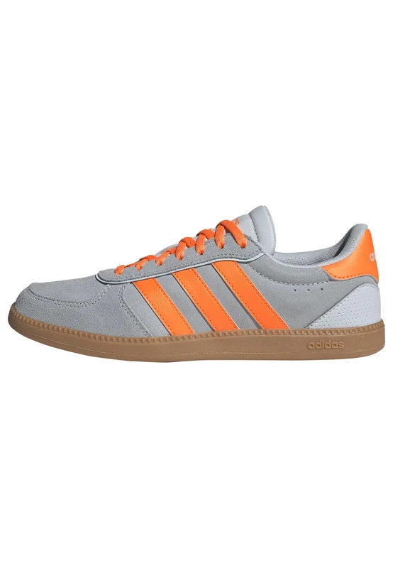 adidas Women's BREAKNET Sleek Shoes, Halo Blue/Lucid Orange/GUM10, 8 UK