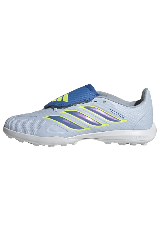 adidas Unisex League Fold-Over Tongue Turf Football Shoes Kids, Crystal Sky/ray Blue/Team Solar Yellow 2, 5 UK