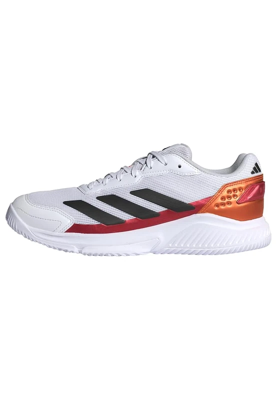 adidas Men's Courtquick Mens Padel Shoes, FTWR White/core Black/Lucid Orange, 10 UK - Image 1