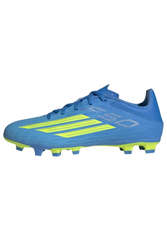 adidas Unisex F50 Club Firm Ground/Multi Ground Football Boots, Lucid Ray Blue/Team Solar Yellow 2/Lucid Aquamarine, 8.5 UK