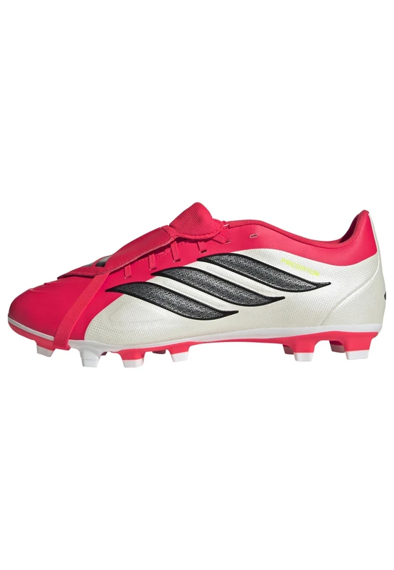 adidas Unisex Predator Club Fold-Over Tongue Firm Ground/Multi Ground Football Boots, Lucid red/core Black/FTWR White, 3.5 UK