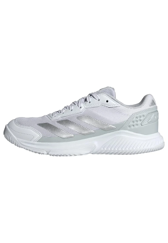 adidas Women's Courtquick W Padel Shoes, FTWR White/Silver met./FTWR White, 4.5 UK