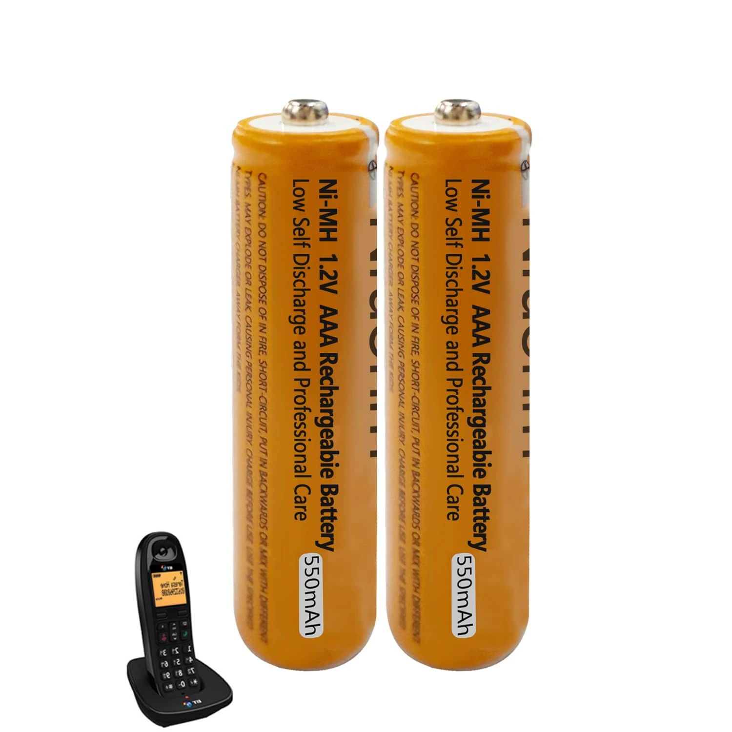 NI-MH AAA Rechargeable Battery 1.2V 550mah 2-Pack AAA rechargeable Batteries for Panasonic BT Gigaset Cordless Phones