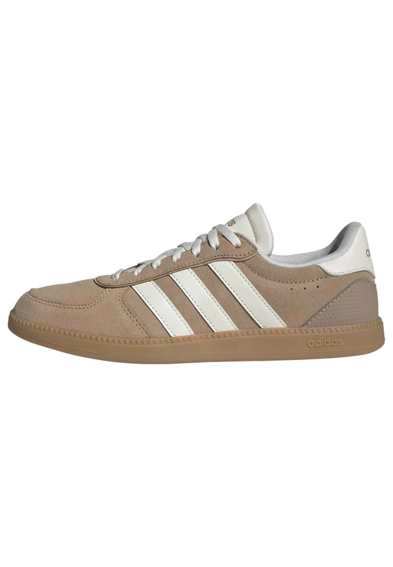 adidas Women's BREAKNET Sleek Shoes, Warm Sandstone/core White/Gum 3, 6.5 UK