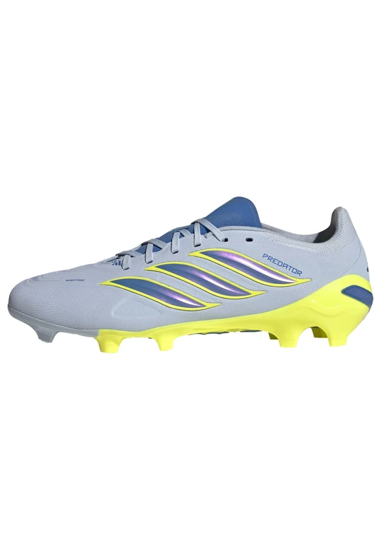 adidas Unisex Predator League Firm Ground Football Boots, Crystal Sky/ray Blue/Team Solar Yellow 2, 10 UK