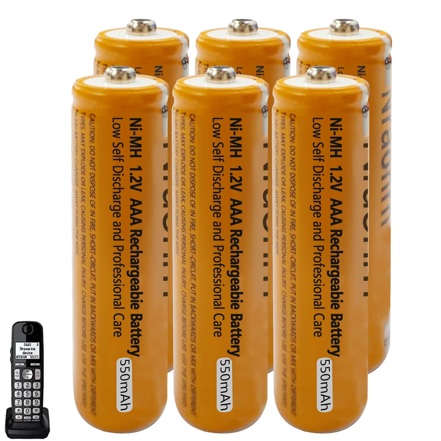 NI-MH AAA Rechargeable Battery for BT Cordless Landline House, 1.2V 550mah 6-Pack AAA rechargeable Batteries for Panasonic Gigaset Handsets