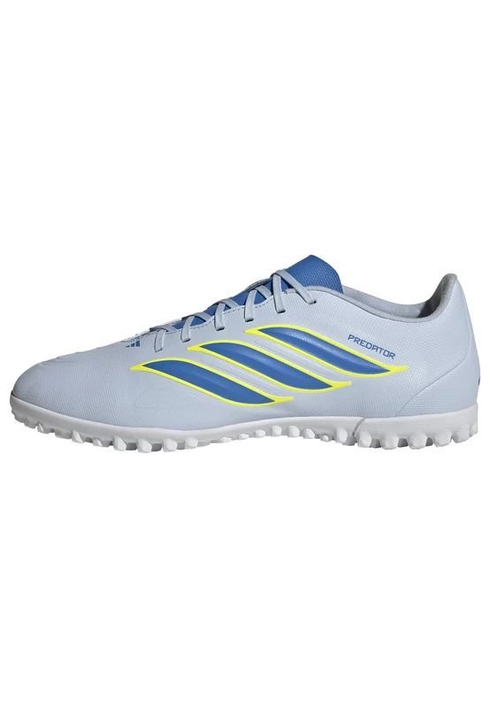 adidas Unisex Predator Club Turf Football Shoes, Crystal Sky/ray Blue/Team Solar Yellow 2, 8.5 UK