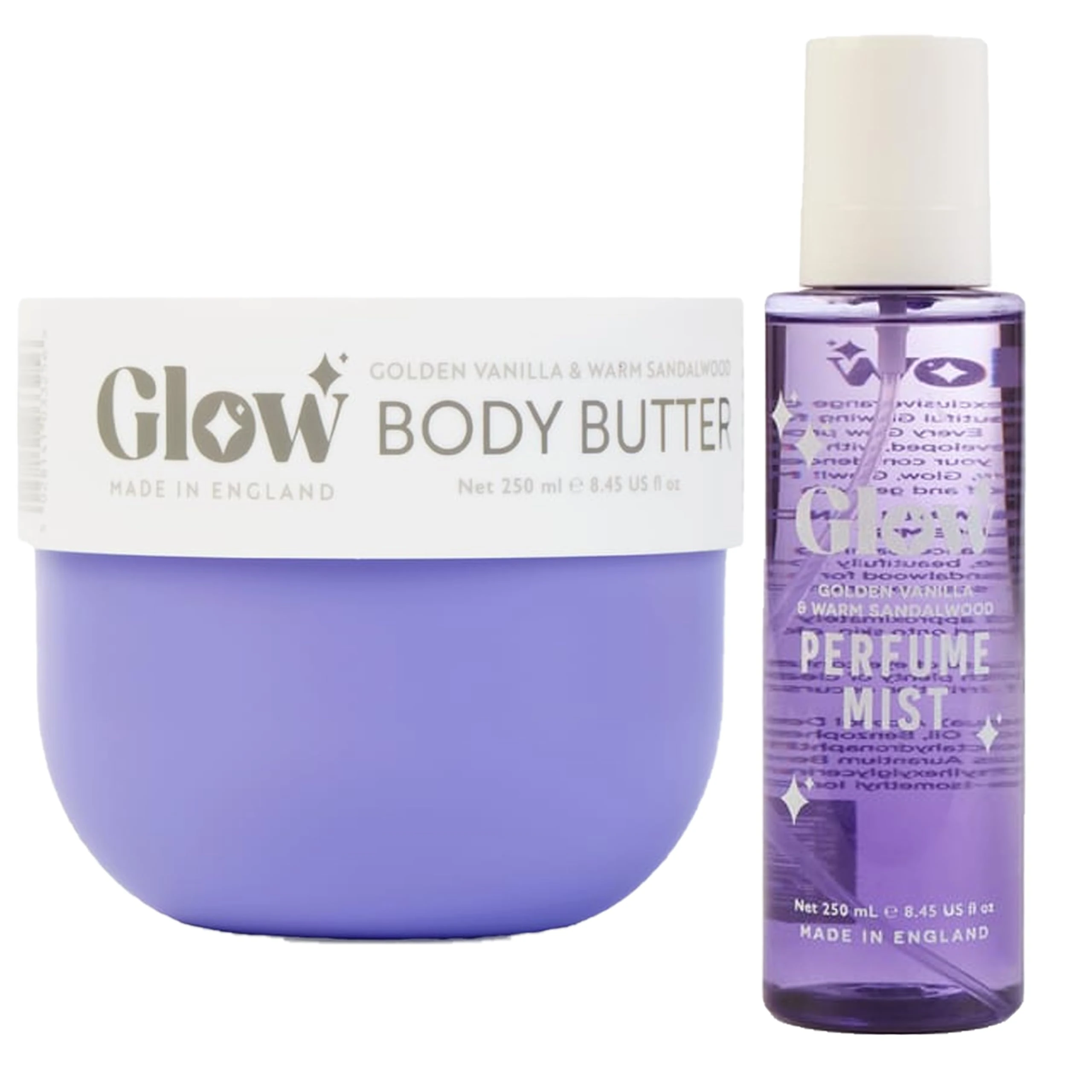 Katsy Style Golden Vanilla & Warm Sandalwood Body Butter & Perfume Mist 250ml | Luxurious Hydration & Long Lasting Fragrance