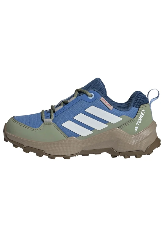 adidas Unisex Kids Terrex Ax4R Rain.Rdy Hiking Kids Shoes, Ray Blue/Off White/Tent Green, 2.5 UK