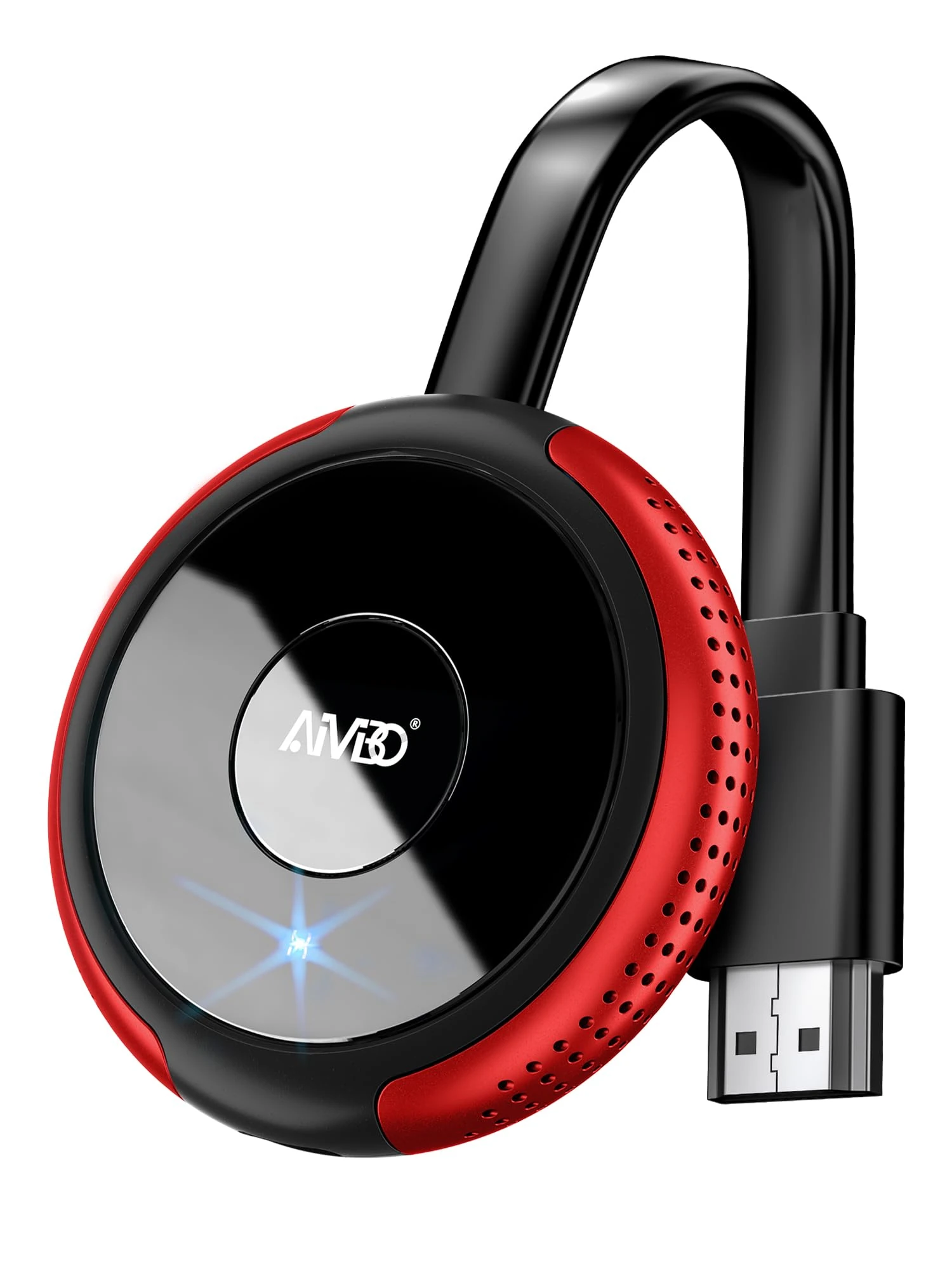 AIMIBO 4K Wireless Display Adapter, Plug & Play, 5G Miracast Dongle WiFi HDMI Adapter, Screen Mirroring Device for Android/Windows/MacOS to HDTV/Monitor/Projector, Support Miracast/DLNA/Airplay, Red