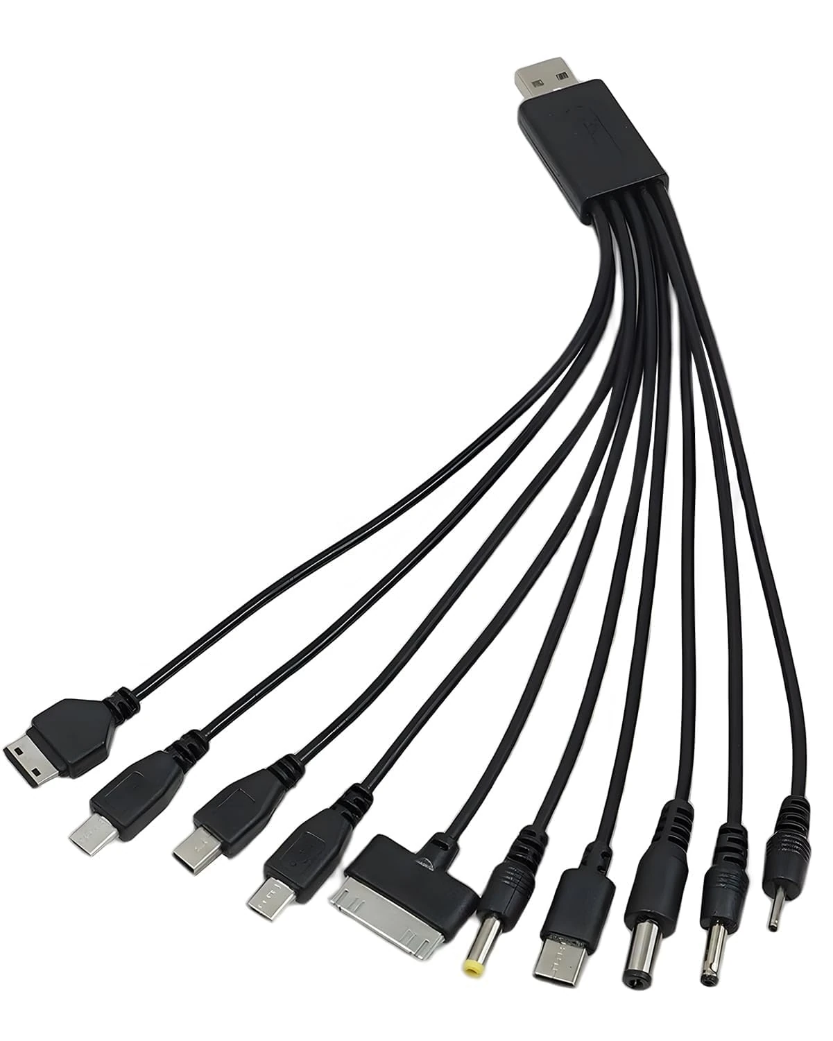 10-in-1 Universal Multiple USB Charger Cable All‑in‑One Multi Charging Cable with 10 Adapters for iPhone, Samsung Galaxy, Huawei, OnePlus, Kindle, LG, Android, Compact, High‑Speed Data Solution