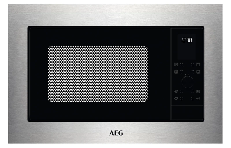 AEG 6000 Series Integrated Microwave and Grill MSE2527DM, 25L, Child Lock, Built-in Microwave Quick Start, 11 Power Levels, Auto Timer, 380x560x550mm, Black/Stainless Steel with Antifingerprint
