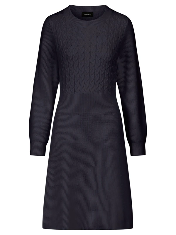APART Fashion Knitted Dress, Midnight Blue, 10 - Image 1