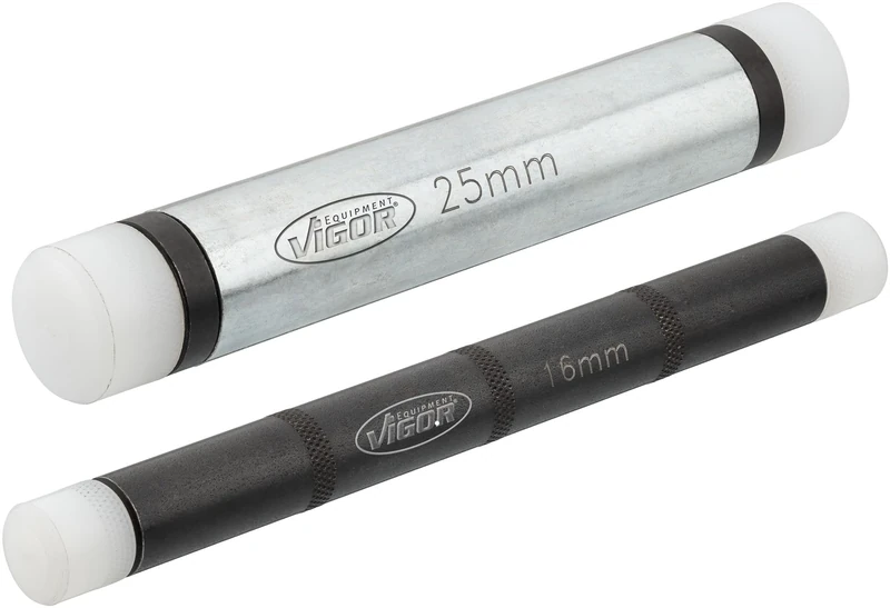 VIGOR Batter Set V1001/2 2-Piece 16 mm and 25 mm Non-Back with Interchangeable Nylon Caps and Extension for Hammer - Image 1