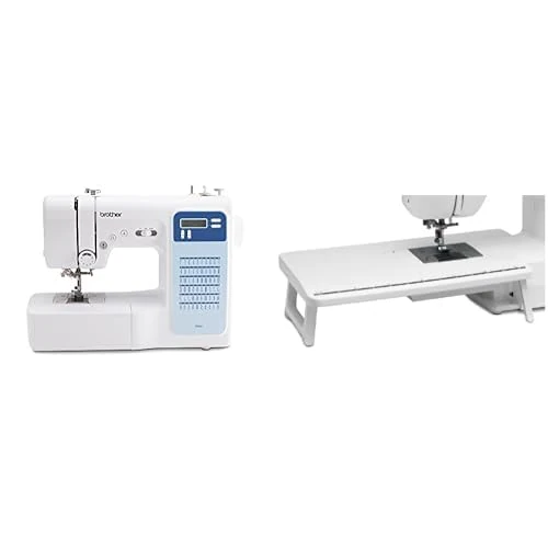 Bundle of Brother FS60X Sewing Machine + Brother WT17 Extension Table for - CS10S/ FS40S/ FS40WT/ FS60X/ FS70WT, White