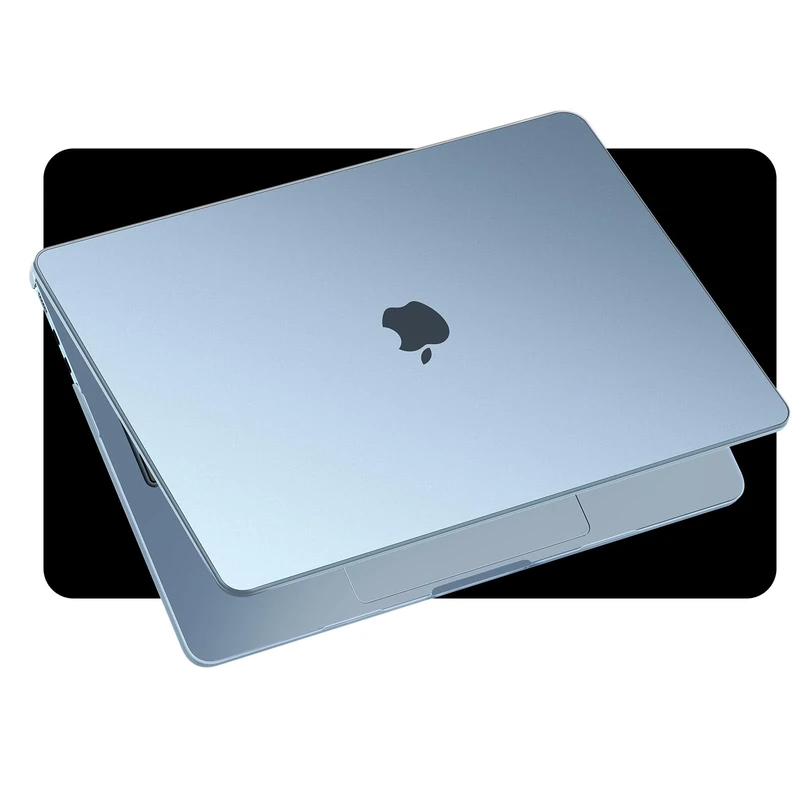 MOSISO Compatible with MacBook Air 15 inch Case M5 M4 M3 M2 2026-2023, Ultra Thin Hard Case, Precise Color&Anti-Fingerprint - Compatible with MacBook Air 15.3" A3448 A3241 A3114 A2941, Sky Blue Clear