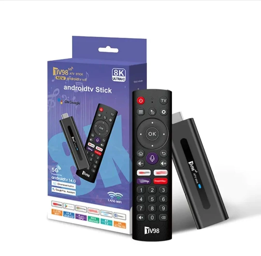 Android TV Stick 4K Mini Smart Tv box DDR4 2GB RAM 16GB Quad-Core 64bit Dual 2.4G/5G WiFi HDR10+ Ultra USB HD Smart TV STICK Box Streaming Media (smart)