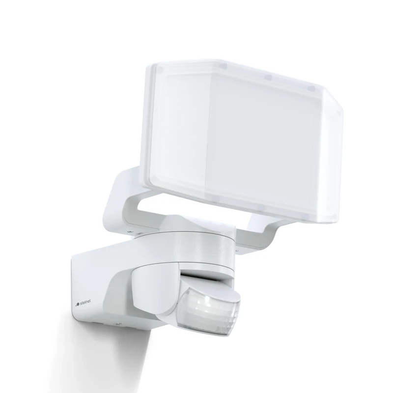 Steinel LED Security Light XLED Protect S White, 180°/10 m Motion Detector, Panoramic Floodlight, LED panel fully swivelling, 14.3 W, IP54