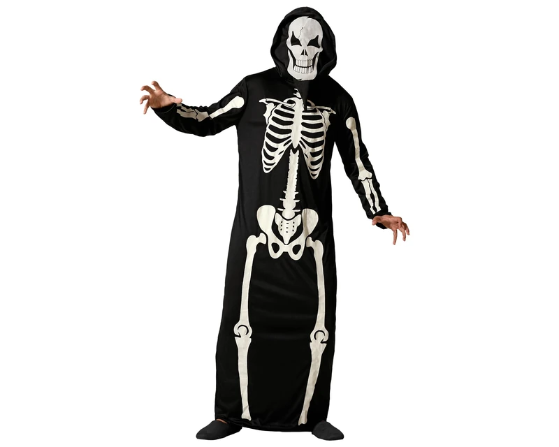 ATOSA 81936 Disfraz Esqueleto Adulto Hombre Adult, Glow in The Dark Skeleton Costume, XS-S