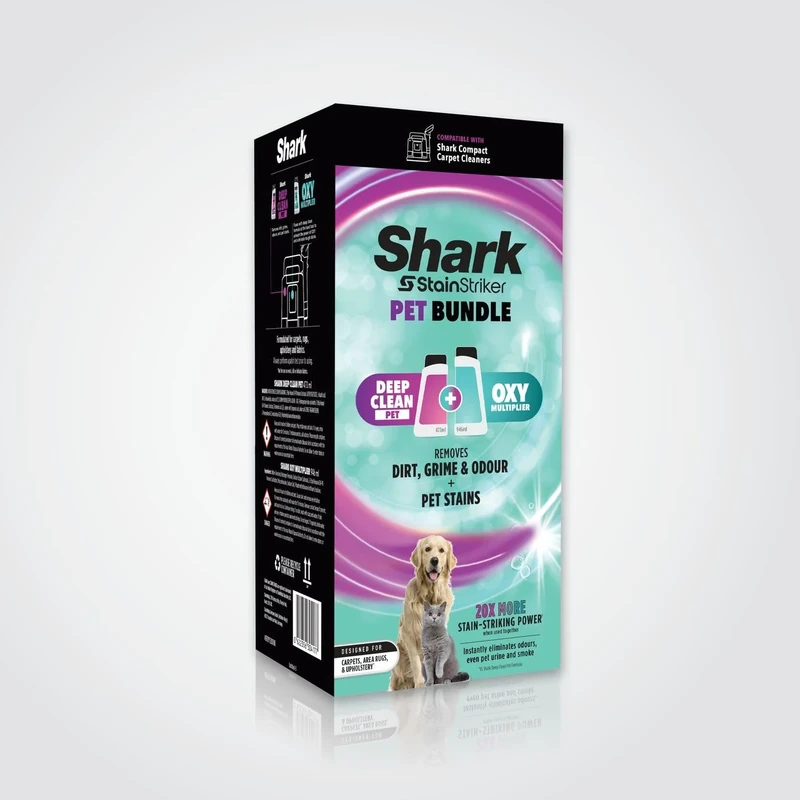 Shark 4970YY200UK StainStriker Formula Bundle 946ml Oxy Multiplier Refill and 473ml Deep Clean Pet Carpet Extractor Solution, 1.42 liters, Black