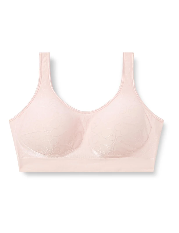 Bali Women's Comfort Revolution Wireless Bra, ComfortFlex Fit Full-Coverage Bra, DF3488, Hush Pink Swirl, XL
