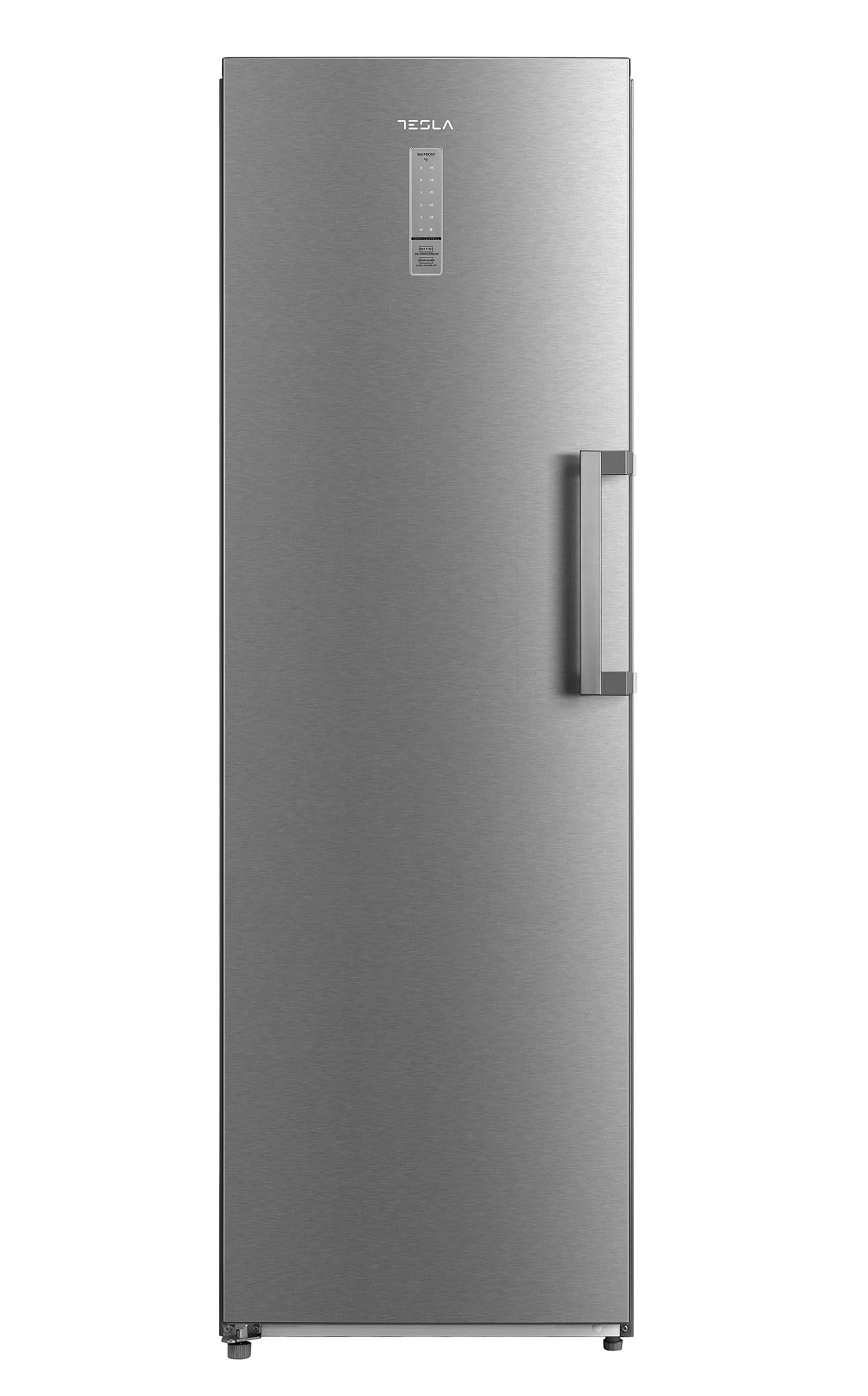 Tesla T273FZX Upright Freezer, 273L Capacity, Frost Free, Stainless Steel, 59.5cm Wide
