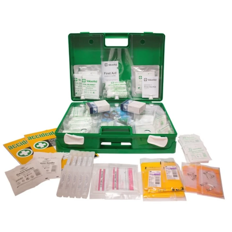 Value Aid Premium BS8599-1:2019 First Aid Kit, Deluxe Hard Case, Workplace & Office Safety, Fully Stocked, HSE Compliant