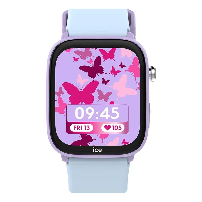 ICE-WATCH - ICE smart junior 3.0 Find My Purple Soft blue - Girl's geolocatable smartwatch with silicon strap - 024550 (1.75 inches)