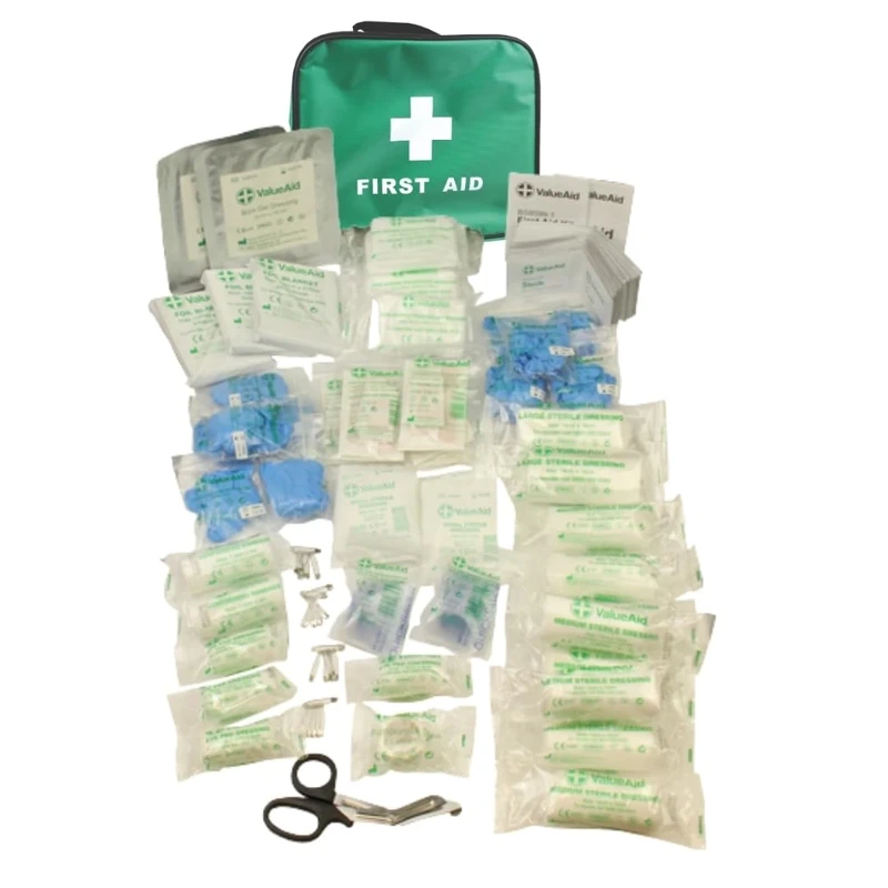 Value Aid BS8599-1:2019 Compliant First Aid Kit, Soft Case, Workplace & Travel Essentials, Fully Stocked, HSE & Safety Standards Size Large